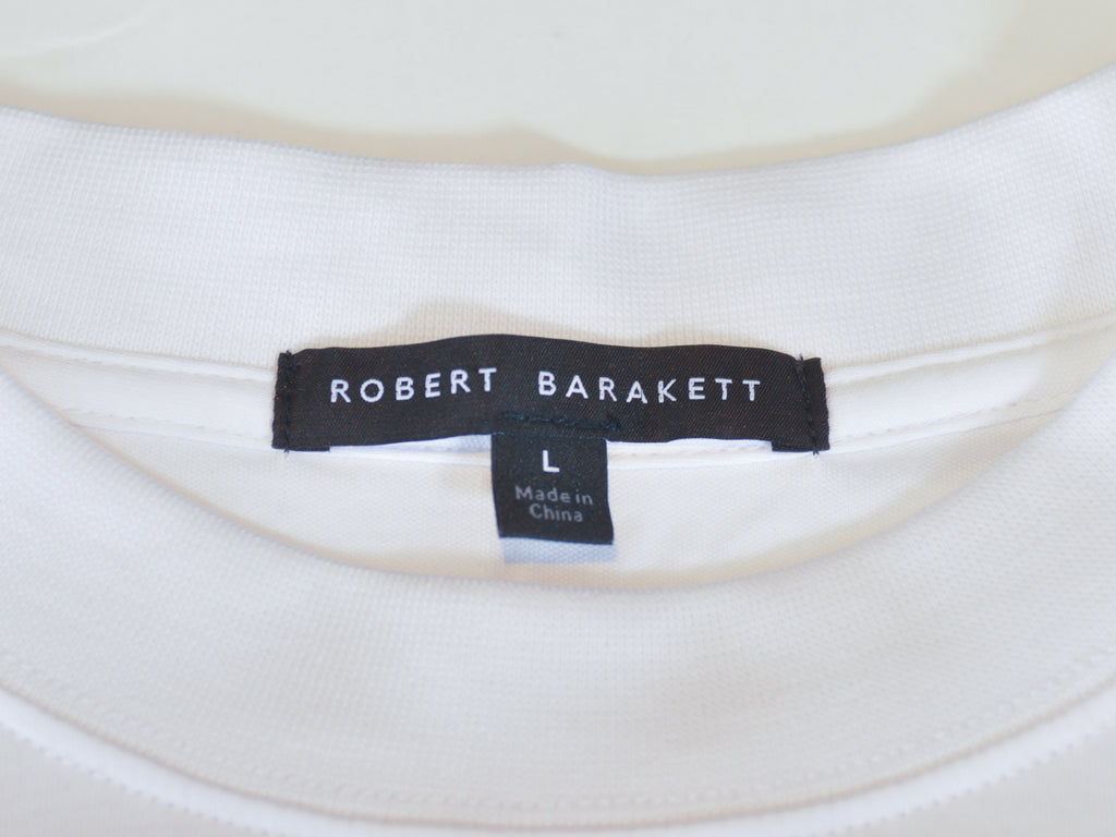 Robert Barakett White Pima Cotton Long Sleeve T-Shirt