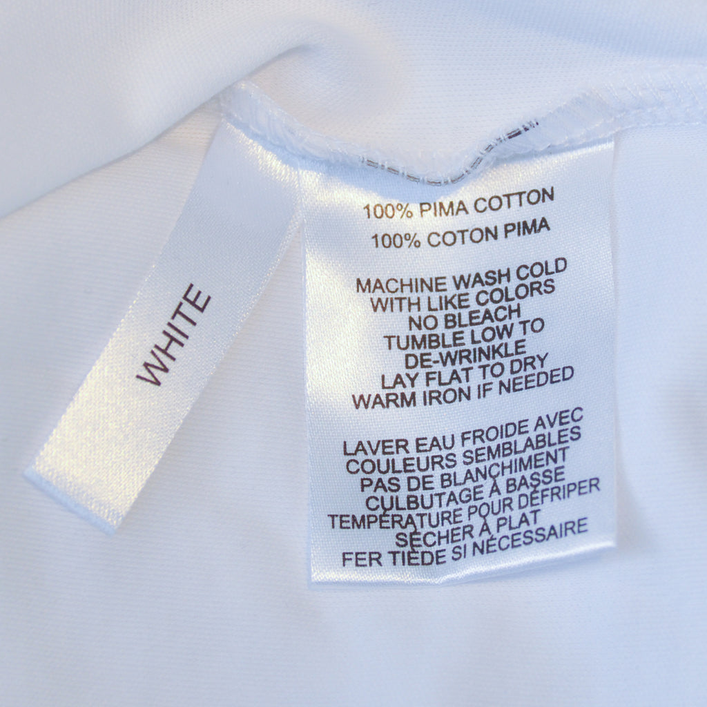 Robert Barakett White Pima Cotton Long Sleeve T-Shirt
