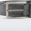 Hugo Boss Petros Grey Embossed Cow Skin Leather Belt