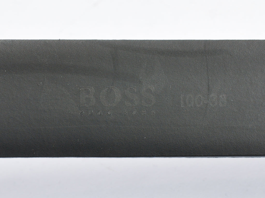 Hugo Boss Petros Grey Embossed Cow Skin Leather Belt