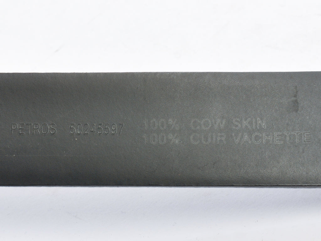 Hugo Boss Petros Grey Embossed Cow Skin Leather Belt