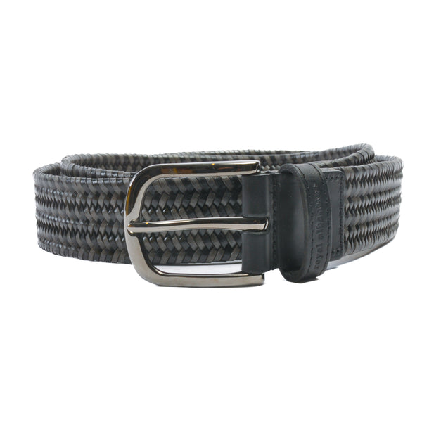 Royal Albartross Grey and Black Web Belt