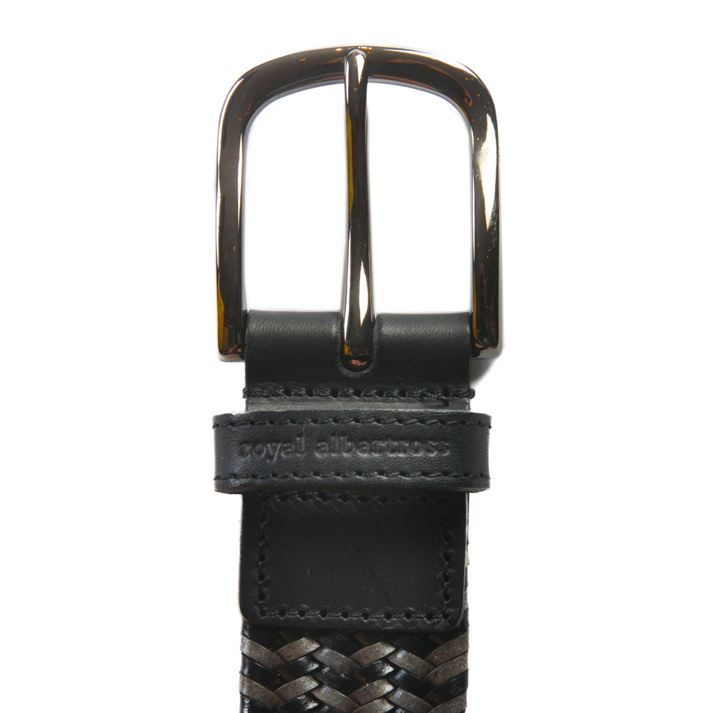 Royal Albartross Grey and Black Web Belt