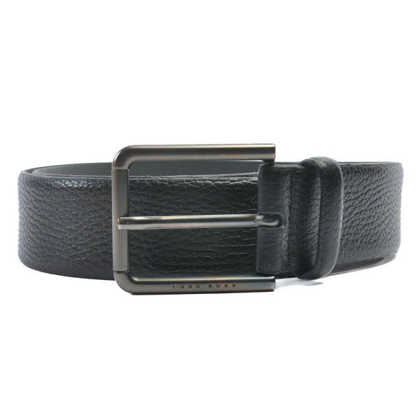 Hugo Boss Black Pebbled Cowskin Leather Belt