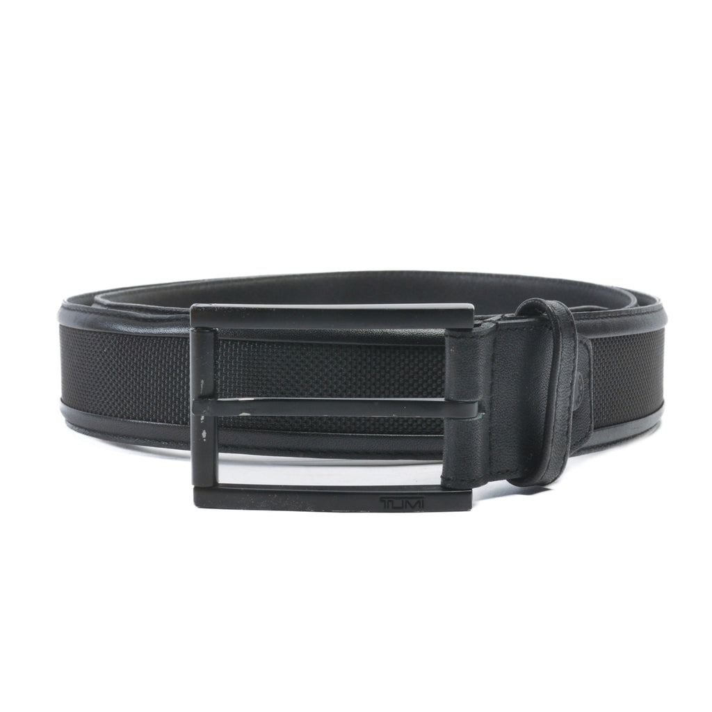 Tumi Black Canvas and  Leather Belt
