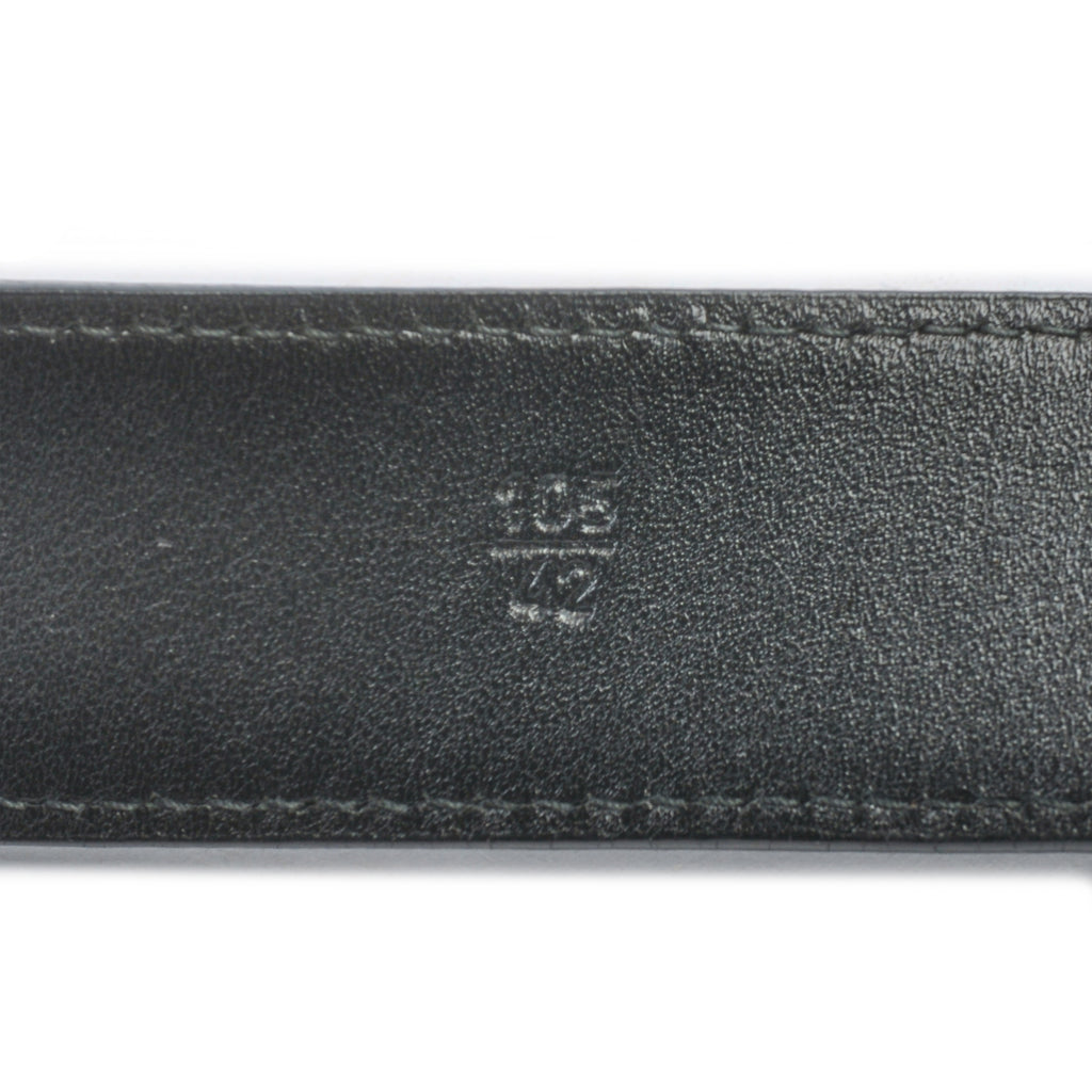 Prada Black Textured Leather Belt