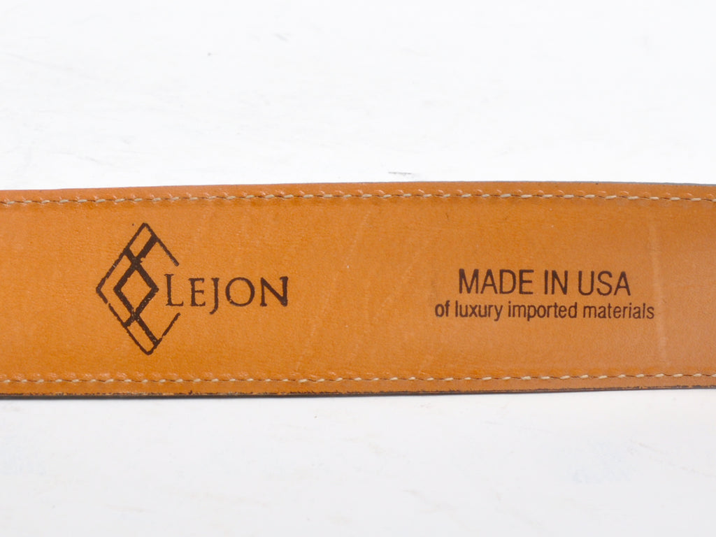 Lejon Black Oil Tanned Harness Leather Belt