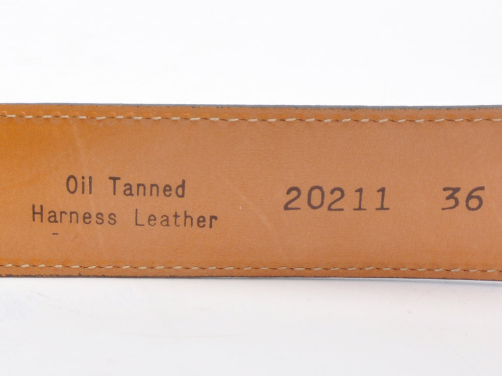 Lejon Black Oil Tanned Harness Leather Belt