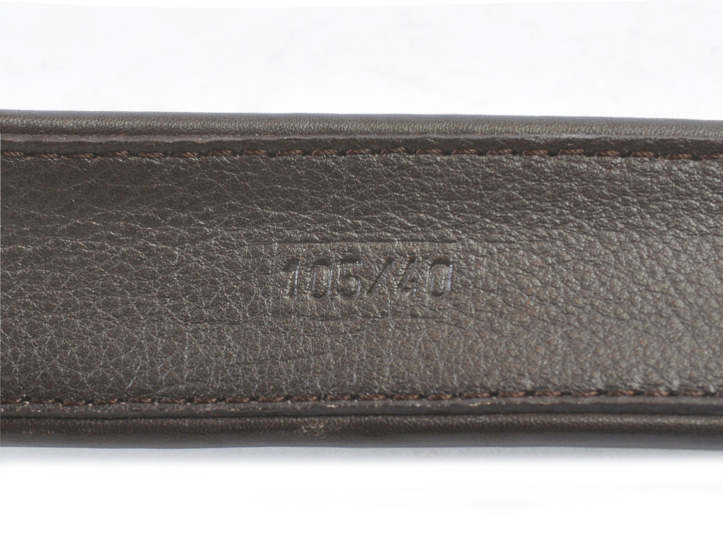 Ermenegildo Zegna Dark Brown Basketweave Leather Belt