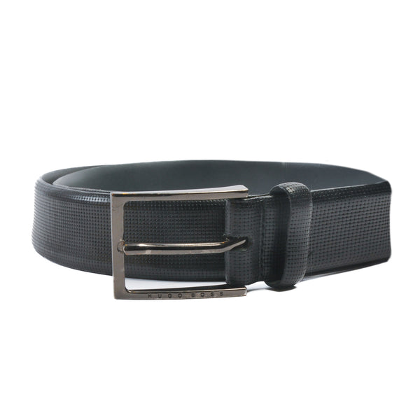Hugo Boss Black Corinno Embossed Cow Skin Leather Belt