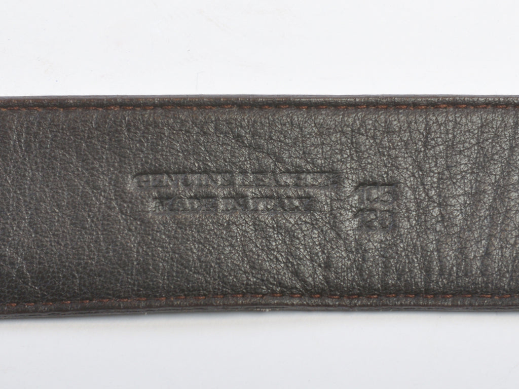 Ermenegildo Zegna Dark Brown Leather Belt