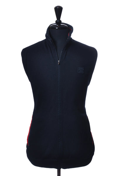 Paul & Shark Navy Blue Full Zip Sweater Vest
