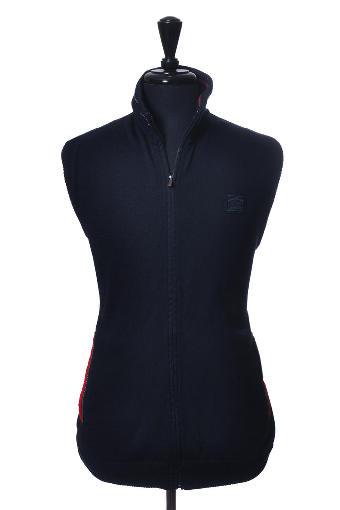 Paul & Shark Navy Blue Full Zip Sweater Vest