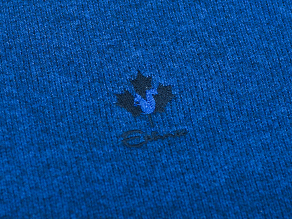 Ethnic Blue Long Sleeve Polo Shirt