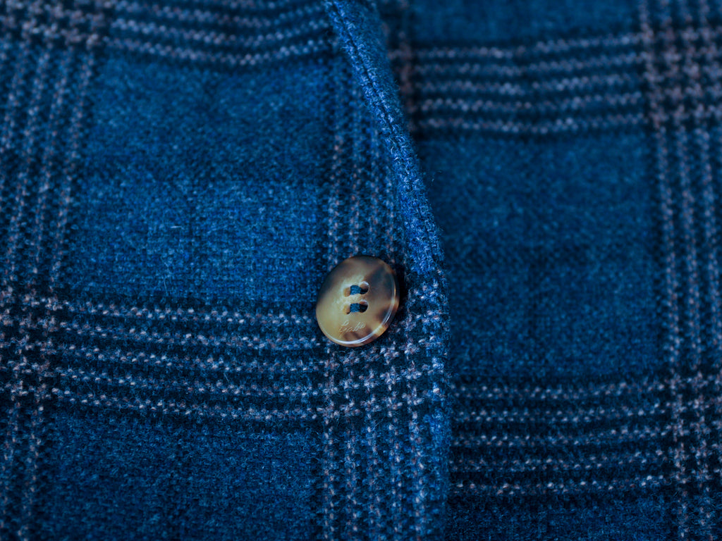 Edmonton Consignment Gabo Napoli Blue Check Cashmere Blend Blazer