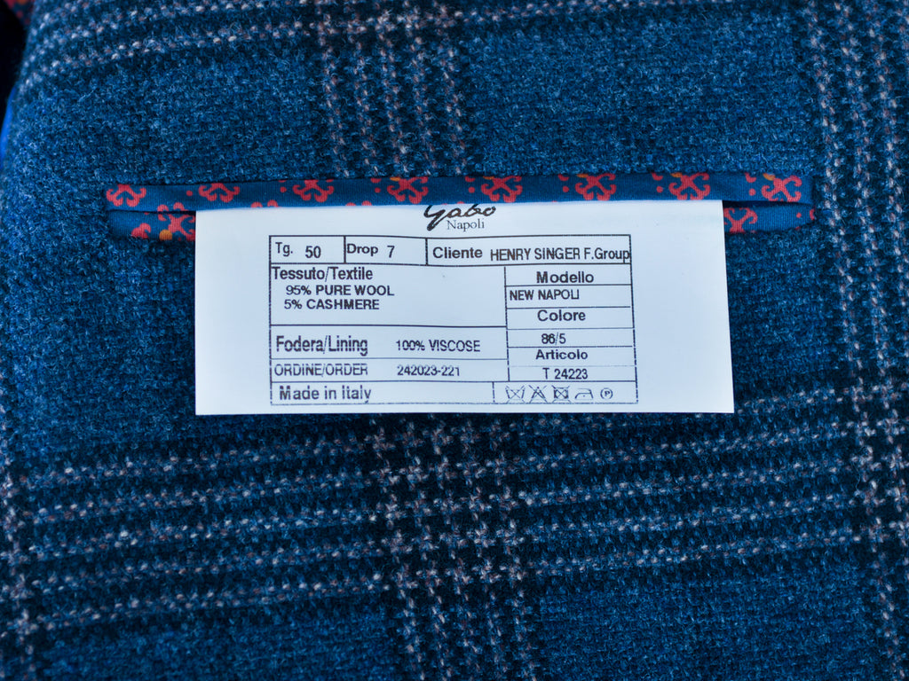 Edmonton Consignment Gabo Napoli Blue Check Cashmere Blend Blazer