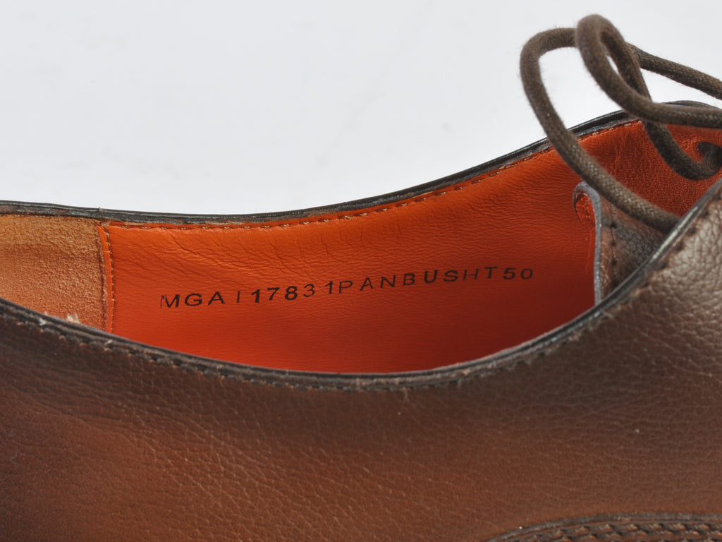 Santoni Brown Cap Toe Sneakers