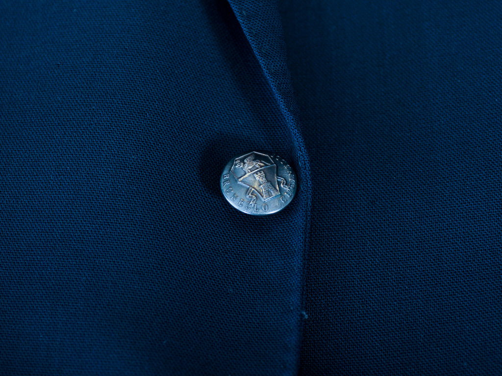 Brunello Cucinelli Navy Blue Wool Blazer
