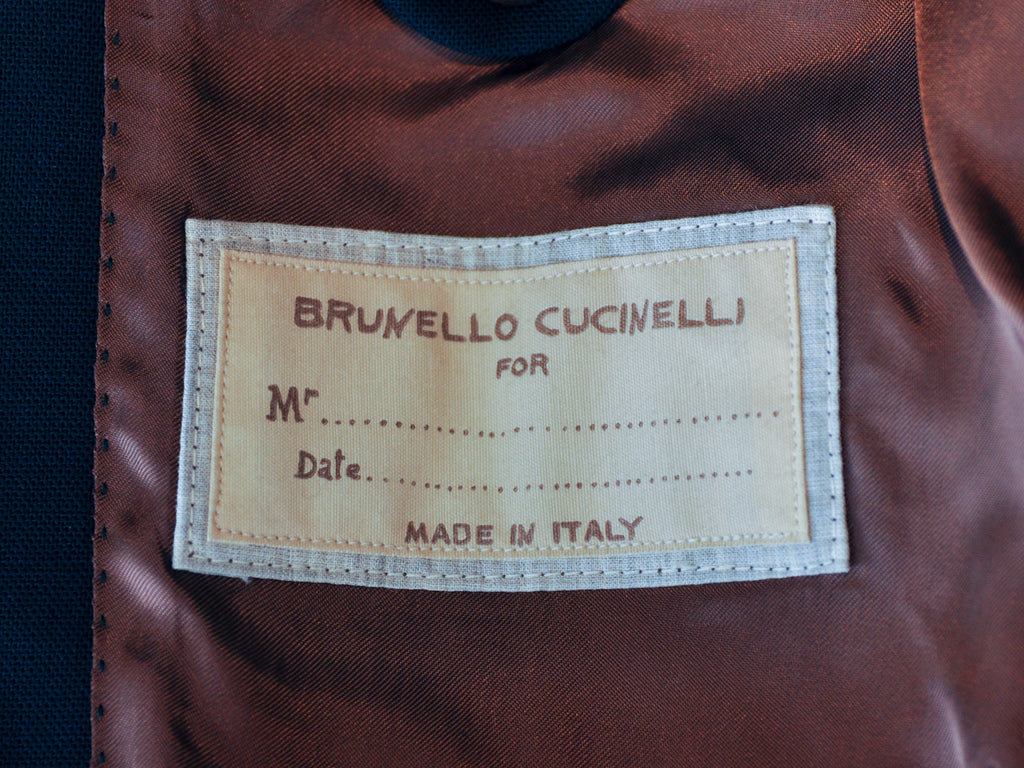 Brunello Cucinelli Navy Blue Wool Blazer