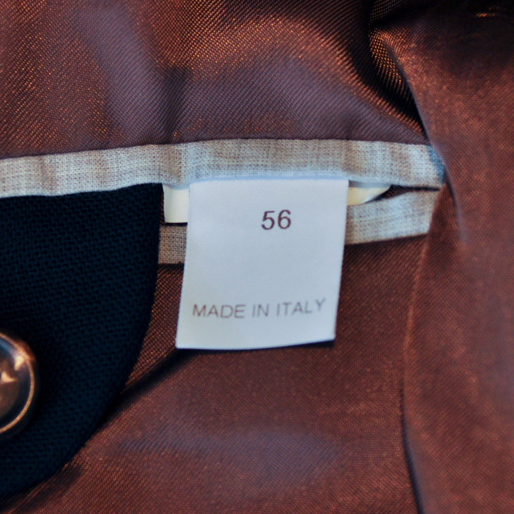 Brunello Cucinelli Navy Blue Wool Blazer