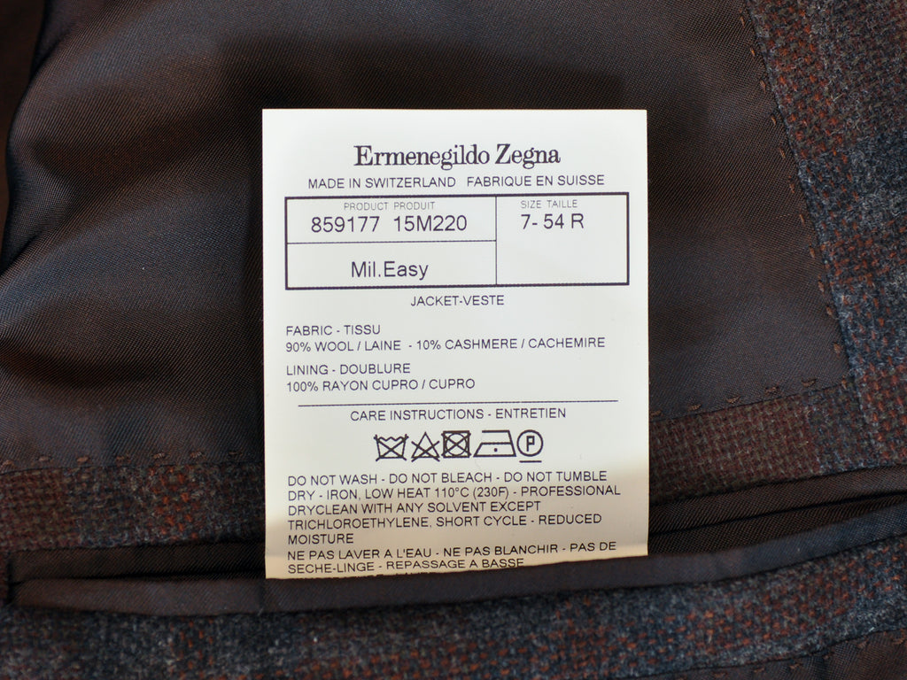 Edmonton Consignment Ermenegildo Zegna Brown Check Cashmere Blend Milano Easy Blazer 