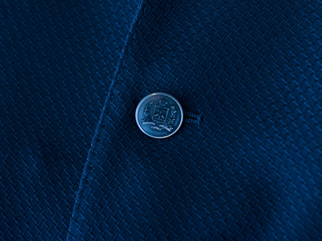 Corneliani Navy Blue Wool Twill Winter Blazer