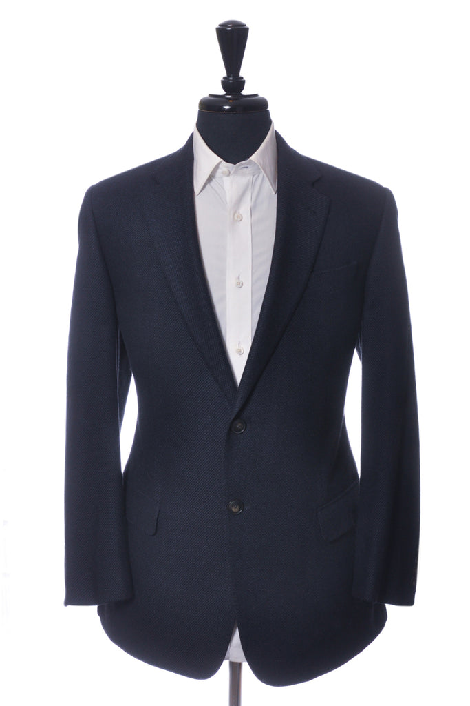 Emporio Armani Navy Blue Hopsack G-Line Blazer