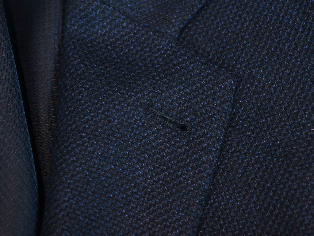 Emporio Armani Navy Blue Hopsack G-Line Blazer