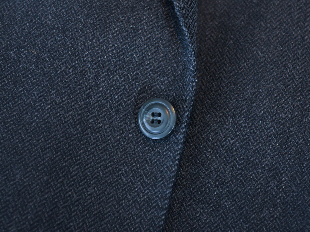 Sam Abouhassan Dark Grey Herringbone Tweed Blazer