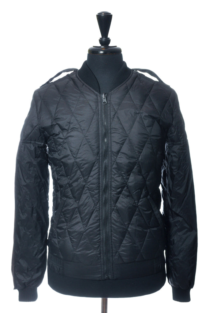 Nobis Black Quilted White Duck Down Reversible Jacket