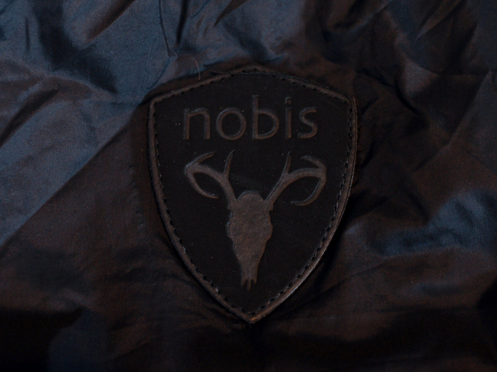 Nobis Black Quilted White Duck Down Reversible Jacket