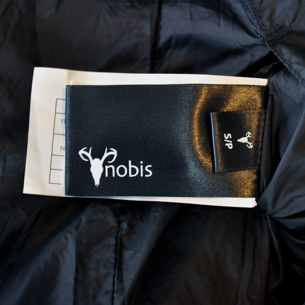 Nobis Black Quilted White Duck Down Reversible Jacket