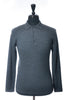 Patrick Assaraf Grey Merino Wool Collared Knit