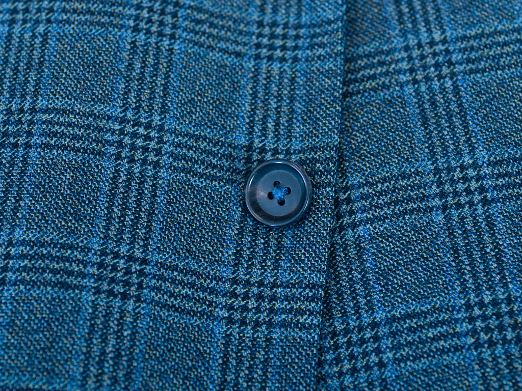 Edmonton Consignment Isaia Blue Check Cashmere Blend Base S Blazer