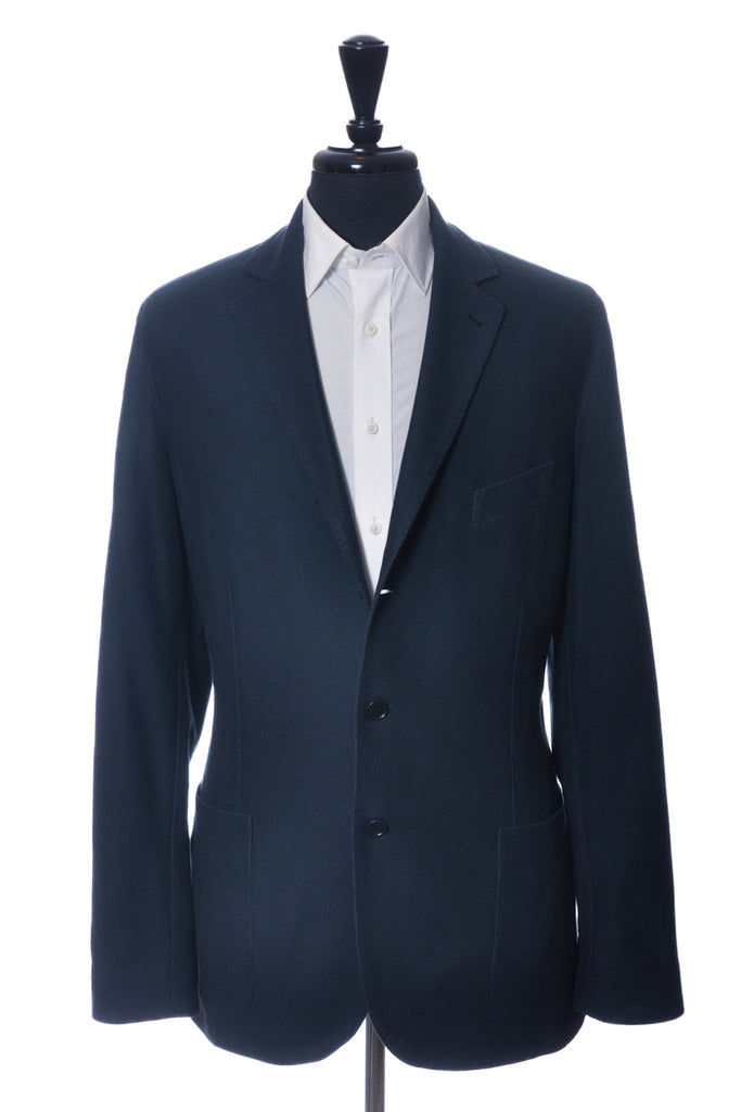 Loro Piana Washed Blue Cotton Twill Blazer