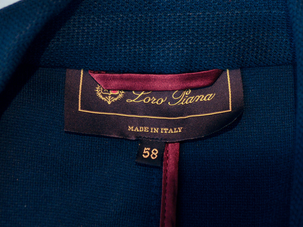 Loro Piana Washed Blue Cotton Twill Blazer