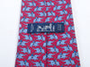Hermes Baby Blue on Deep Red Elephant Print Silk Tie