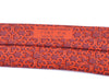 Hermes Red Geo Print Silk Tie