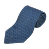 Oxxford Slate Blue Geometric Print Italian Silk Tie