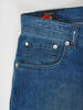 Kiton Blue Fine Ribbed Twill Button Fly Pants