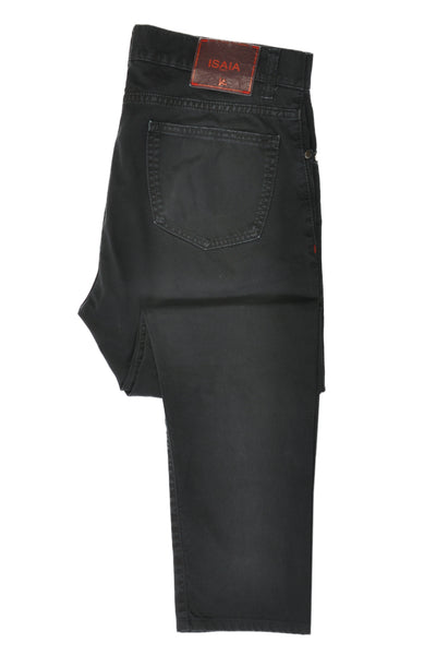 Isaia Black Button Fly Jeans
