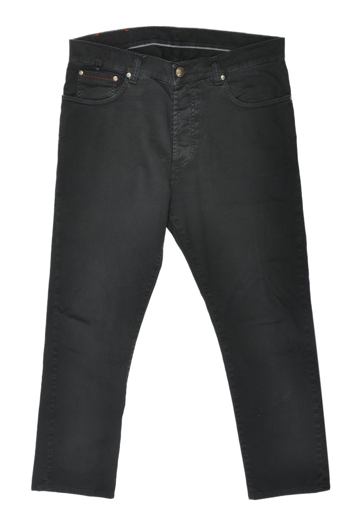 Isaia Black Button Fly Jeans