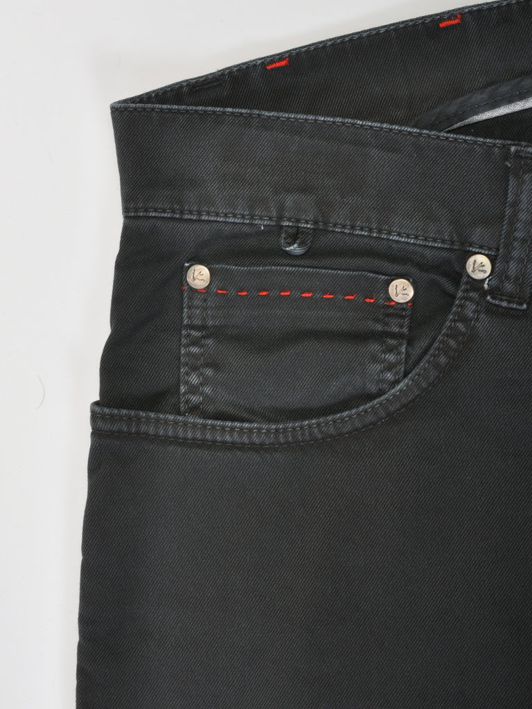 Isaia Black Button Fly Jeans