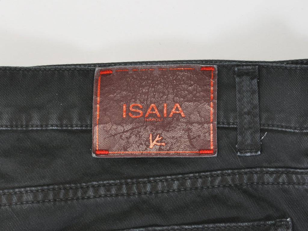 Isaia Black Button Fly Jeans
