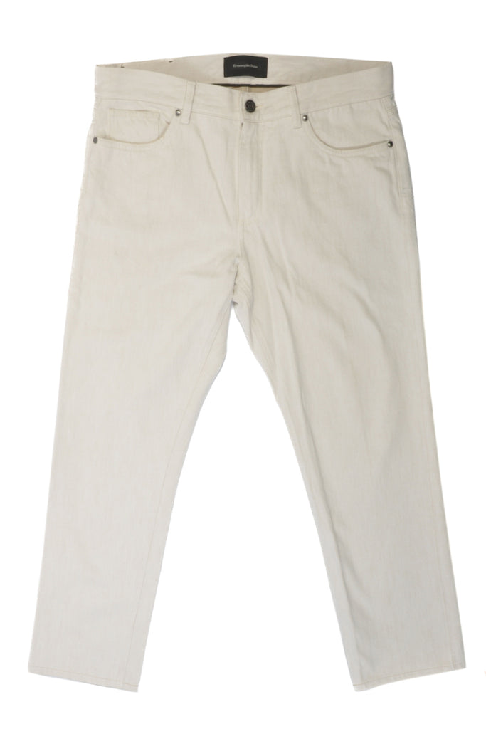 Ermenegildo Zegna Natural Cotton Tailored Fit Jeans