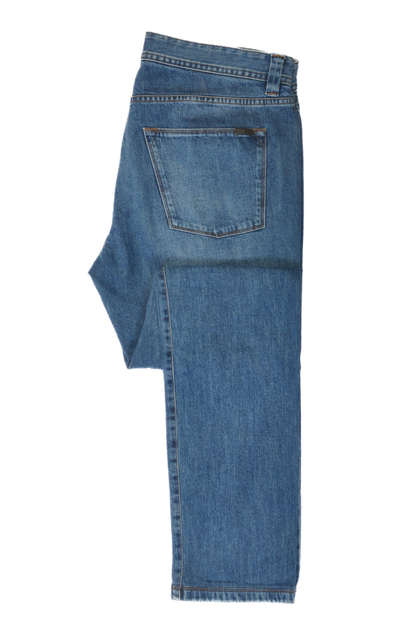 Loro Piana Washed Denim Blue Jeans
