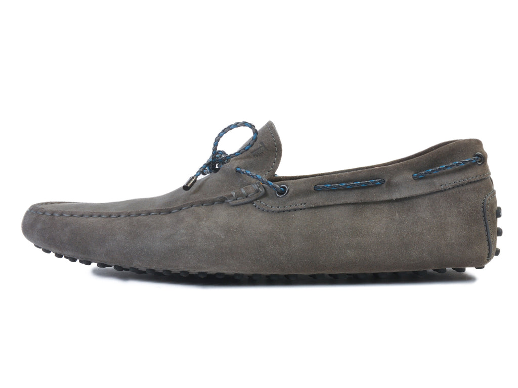 Tod’s Grey Suede Driving Loafers