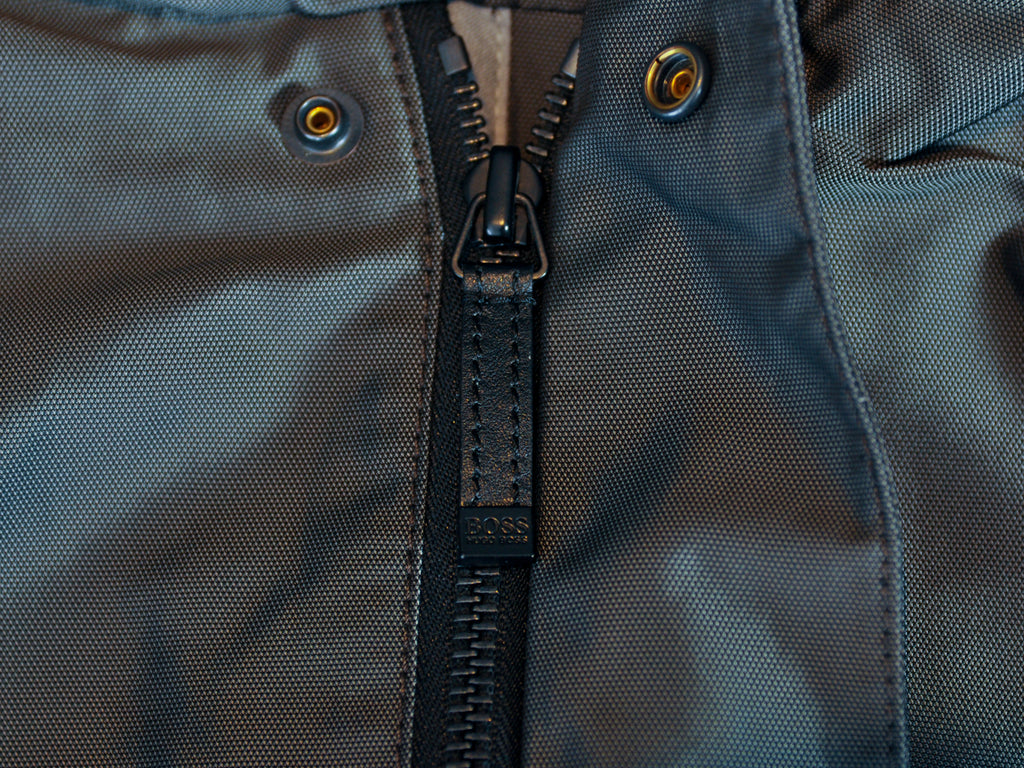 Hugo Boss Grey Canvas Pander Coat