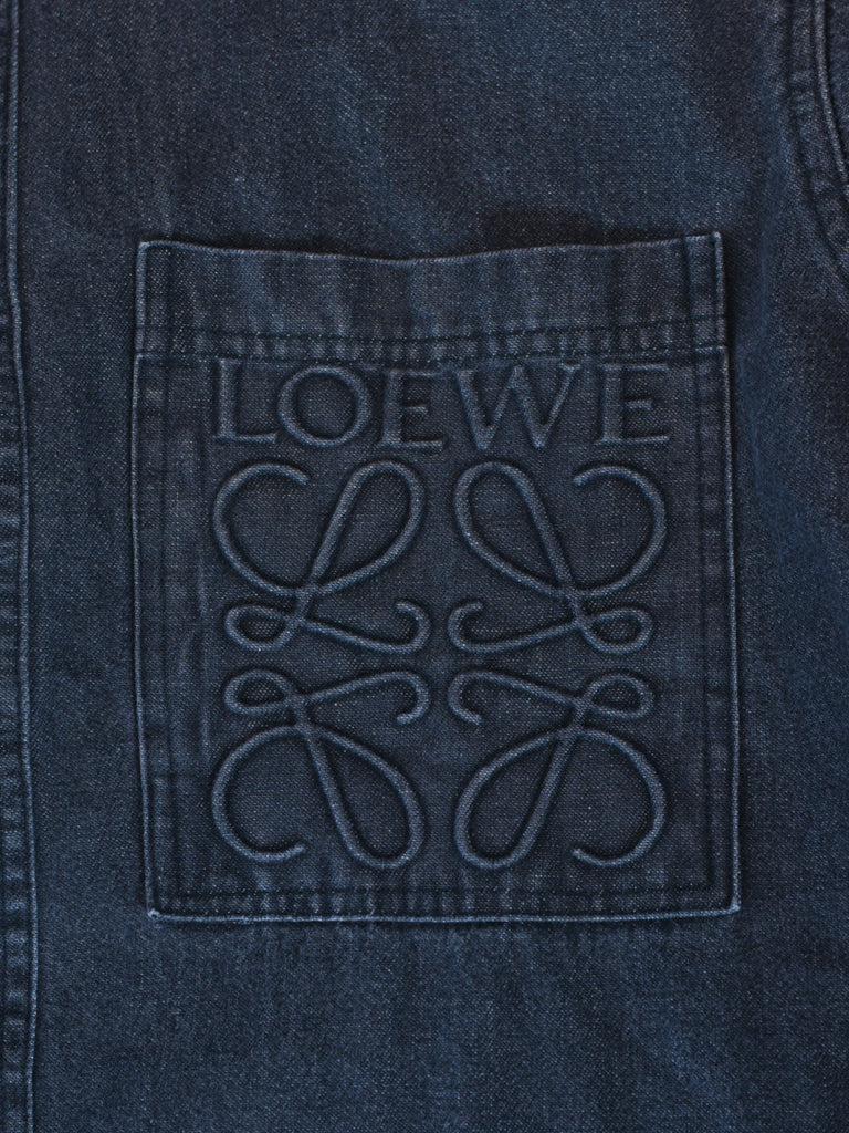 Loewe NWOT Limited Edition Slim Fit Washed Black Denim Shirt