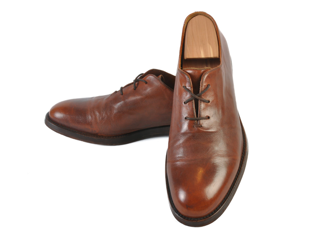 Frye Made in Italy Brown Whole Cut Oxfords